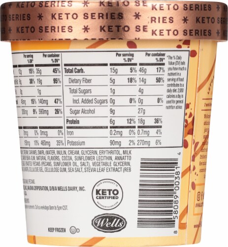Halo Top® Caramel Butter Pecan Keto Frozen Dessert Perspective: back