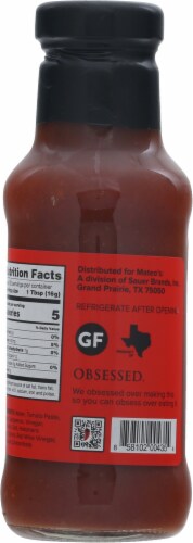 Mateo's Gourmet Hot Taco Sauce Perspective: back