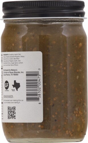 Mateo's Medium Salsa Verde Gourmet Salsa Perspective: back