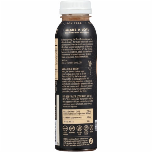 REBBL® Vanilla & Maca Cold-Brew Coffee Super Herb Powered Coconut-Milk Elixir Perspective: back