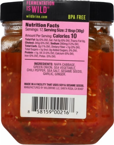 Wildbrine® Gluten Free Vegan Korean Kimchi Perspective: back