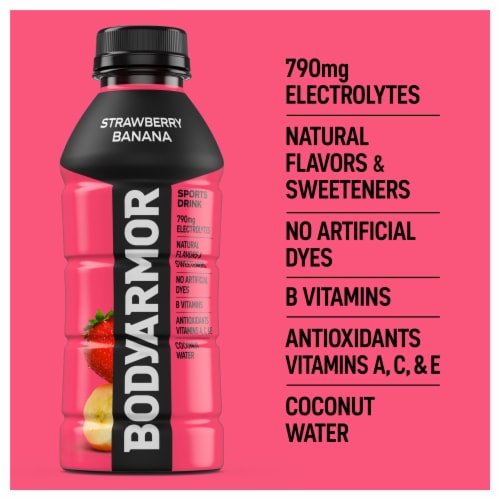 BODYARMOR® Sports Drink Strawberry Banana Bottle Perspective: back