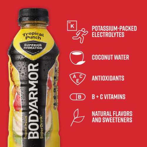 BODYARMOR SuperDrink Tropical Punch Sports Drink Perspective: back