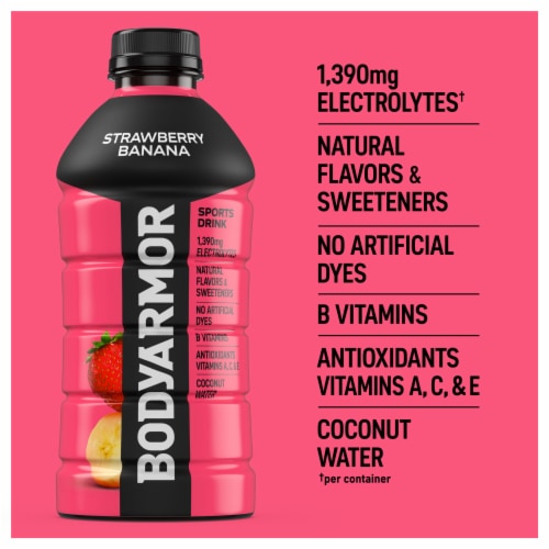 BODYARMOR SuperDrink Strawberry Banana Sports Drink Perspective: back
