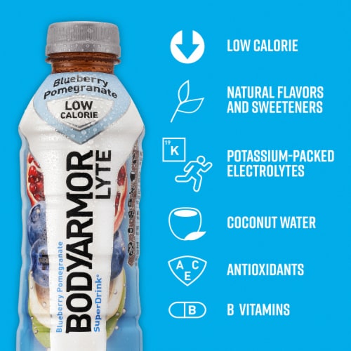 BODYARMOR Lyte Blueberry Pomegranate Sports Drink Perspective: back