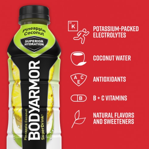 BODYARMOR® Sports Drink Pineapple Coconut Bottle Perspective: back