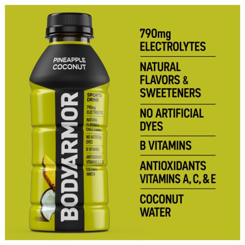 BODYARMOR® Sports Drink Pineapple Coconut Bottle Perspective: back
