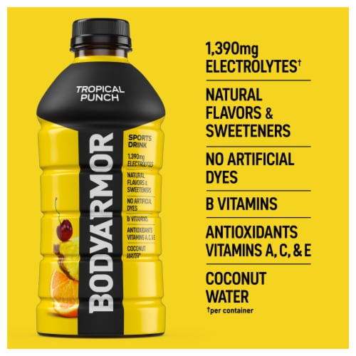 BODYARMOR® Sports Drink Tropical Punch Bottle Perspective: back