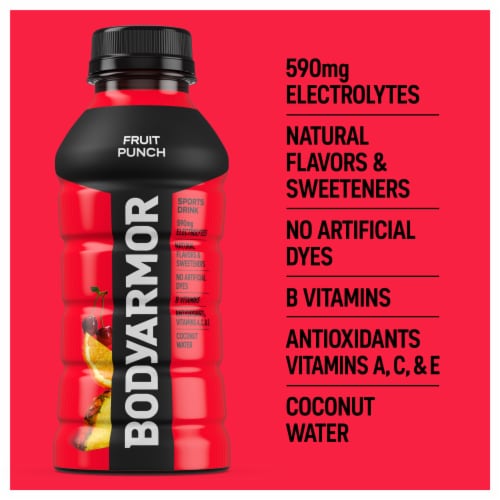 BODYARMOR SuperDrink Fruit Punch Sports Drink Perspective: back