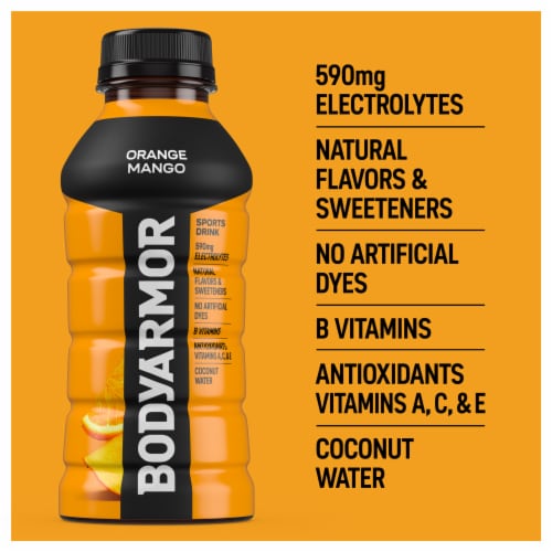 BODYARMOR® Sports Drink Orange Mango Bottles Perspective: back