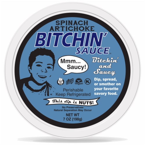 Bitchin' Sauce™ Organic Spinach Artichoke Perspective: back