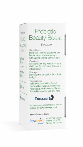 Probiotic Beauty Boost Powder with Hyaluronic Acid Perspective: back