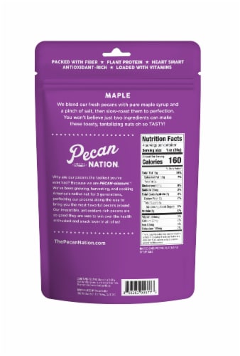 Pecan Nation Maple Snacking Pecans Perspective: back