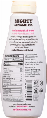 Mighty Sesame® Whole Seed Tahini Perspective: back