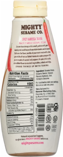 Mighty Sesame Co® Squeezable Harissa Tahini Perspective: back