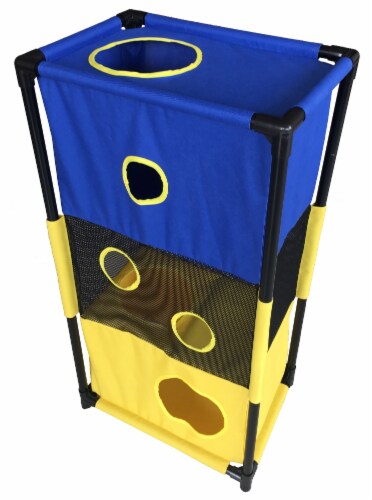 Pet Life Kitty-Square Obstacle Soft Folding Play-Active Collapsible Pet Cat House Furniture Perspective: back
