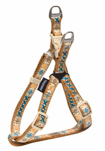 Touchdog Caliber Designer Embroidered Fashion Pet Dog Leash And Harness Combination Perspective: back