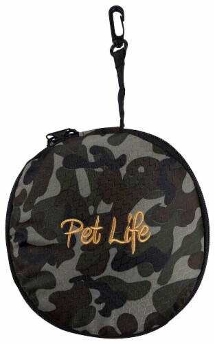 Pet Life Double Food and Water Travel Pet Bowl Perspective: back
