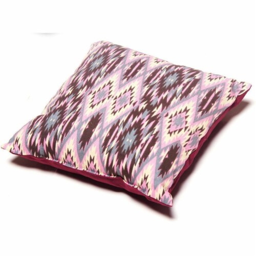 Touchdog 70s Vintage-Tribal Throwback Convertible Squared 2-in-1 Collapsible Dog House Bed Perspective: back