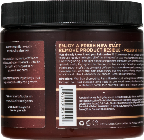 As I Am Coconut CoWash Cleansing Cream Conditioner Perspective: back