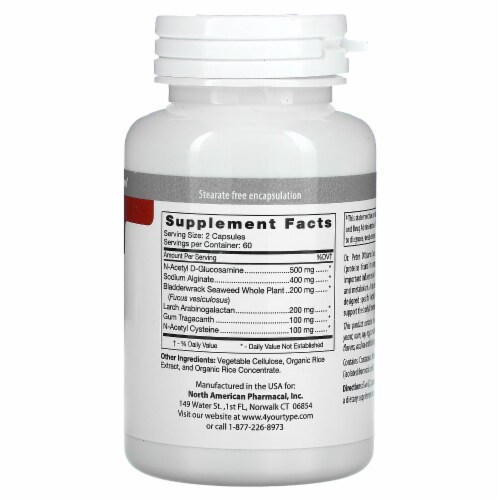 D'adamo Deflect Lectin Blocking Formula for Type O - 120 Vegetarian Capsules Perspective: back