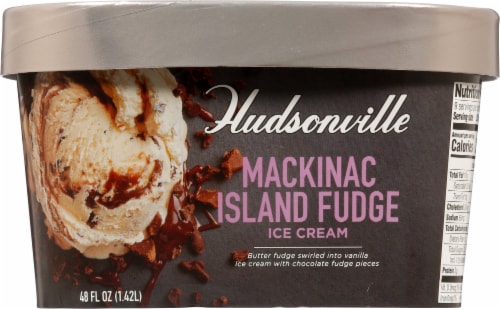 Hudsonville Premium MacKinac Island Fudge Ice Cream Perspective: back