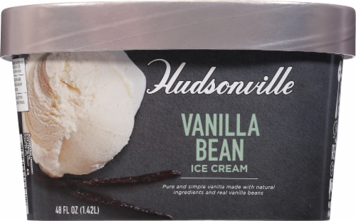 Hudsonville Vanilla Bean Ice Cream Tub Perspective: back