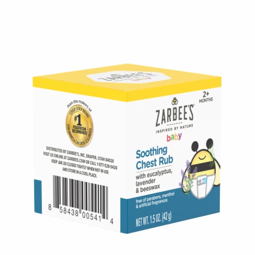 Zarbee's Baby Soothing Chest Rub, Eucalyptus, Lavender Perspective: back