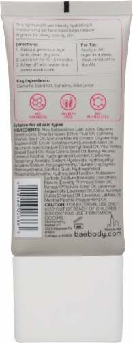 Baebody® Aqua Boost Gel Face Mask Perspective: back