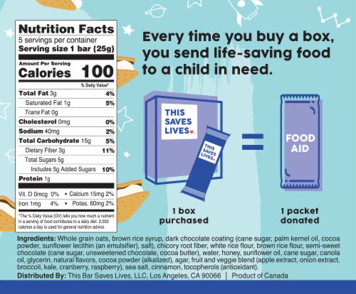 This Saves Lives™ Kids S'mores Blast Bars Perspective: back