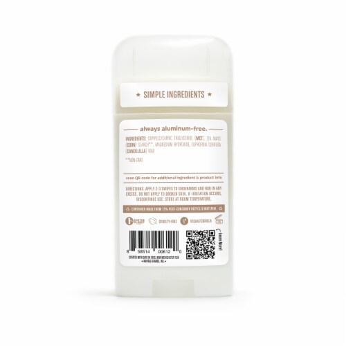 Humble Deodorant Stick Vegan Sensitive Skin Unscented Perspective: back