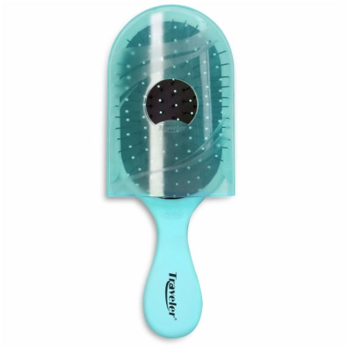Traveler Detangling Brush - Soft Green by NuWay 4Hair for Unisex - 1 Pc Hair Brush Perspective: back