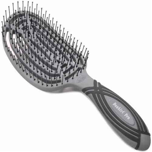 Circular Venting Detangling C Brush - Gray by NuWay 4Hair for Unisex - 1 Pc Hair Brush Perspective: back