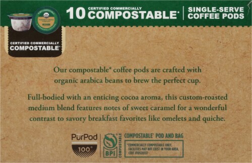 Vermont Coffee Company® Medium Roast Compostable Coffee Pods Perspective: back