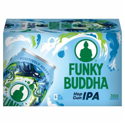 Funky Buddha Hop Gun IPA Craft Beer Perspective: back