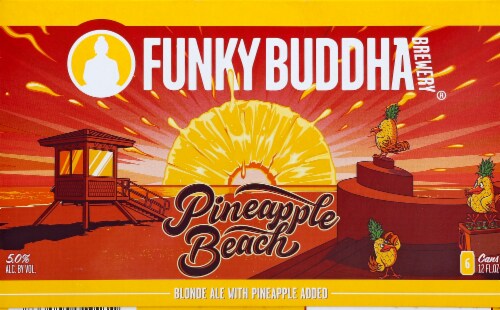 Funky Buddha Brewery® Pineapple Beach Blonde Ale Perspective: back