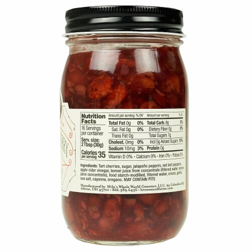 Jalapeno Cherry Salsa 17oz. Perspective: back