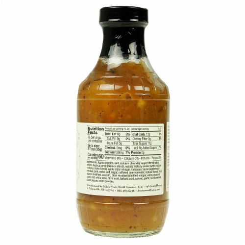 Brownwood Farms Sweet Apple Bacon BBQ Sauce Perspective: back
