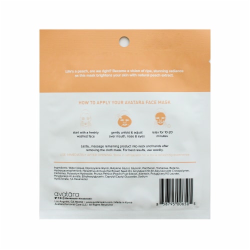 Avatara Juicy Peach Beach Brightening Peach Face Mask Perspective: back