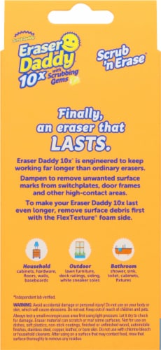 Scrub Daddy® Eraser Daddy® 10x™ Scrubber + Eraser Perspective: back