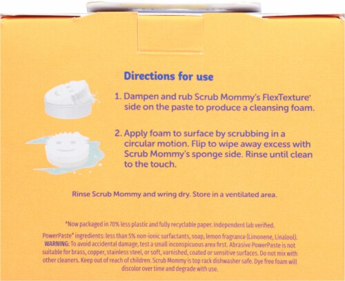 Scrub Daddy Power Paste™ + Scrub Mommy® Powerful Natural Cleaner Perspective: back