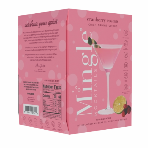 Mingle® Mocktails Non-Alcoholic Cranberry Cosmo Perspective: back