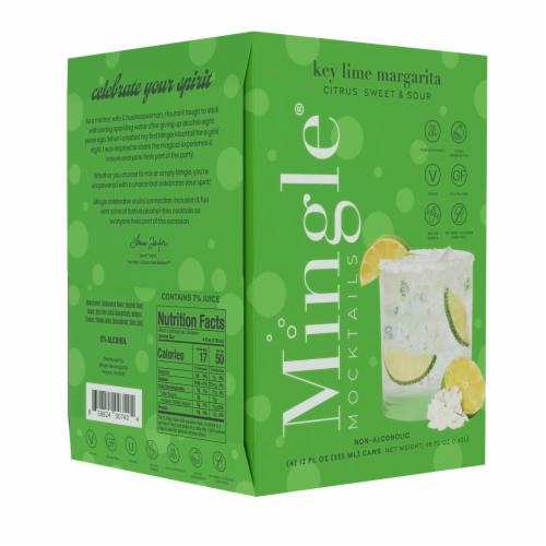 Mingle™ Mocktails Non-Alcoholic Key Lime Margarita Perspective: back