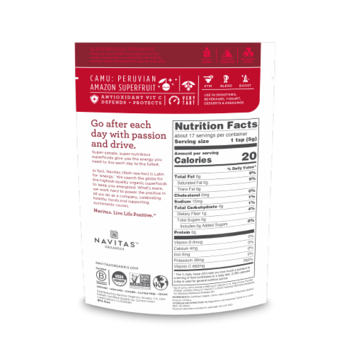 Navitas Organics Camu Powder Perspective: back