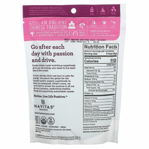 Navitas Organics Organic Goji Berries Perspective: back