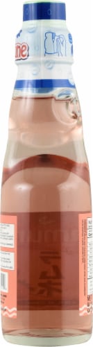 Ramune Strawberry Soda Bottle Perspective: back