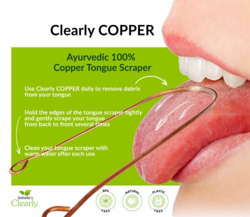 Clearly COPPER, Pure Copper Tongue Scraper, 1 unit - Kroger