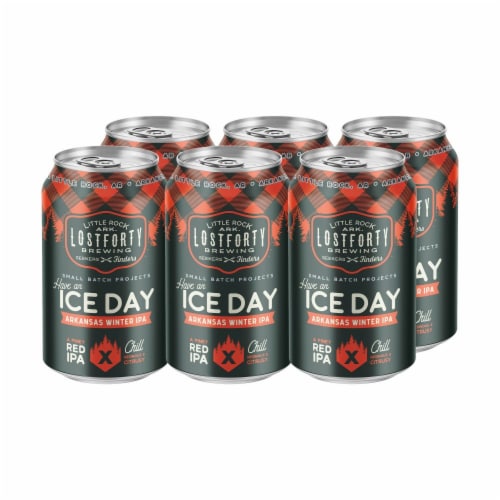 Lost Forty Brewing Ice Day Arkansas Winter IPA Craft Beer Perspective: back