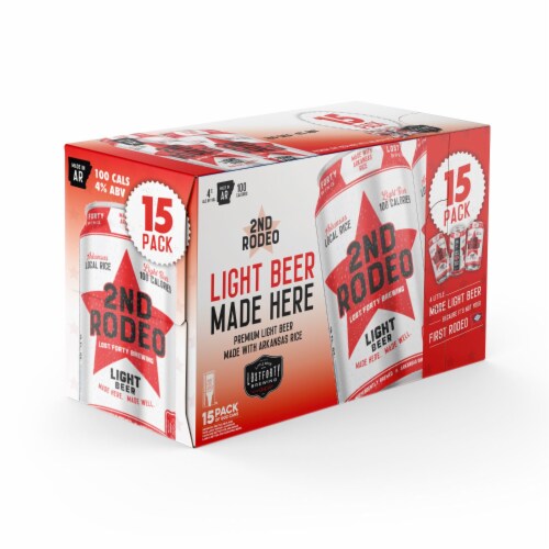 Lost Forty Brewing 2nd Rodeo Light Craft Beer Perspective: back