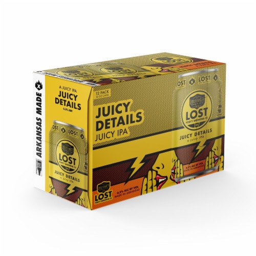 Lost Forty Brewing Juicy Details Juicy IPA Craft Beer Perspective: back